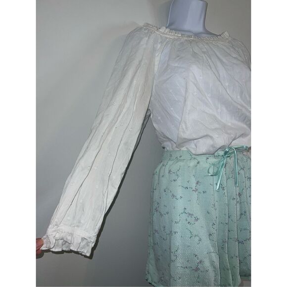 Cottagecore White Feminine Longsleeve Top PL - Picture 3 of 8
